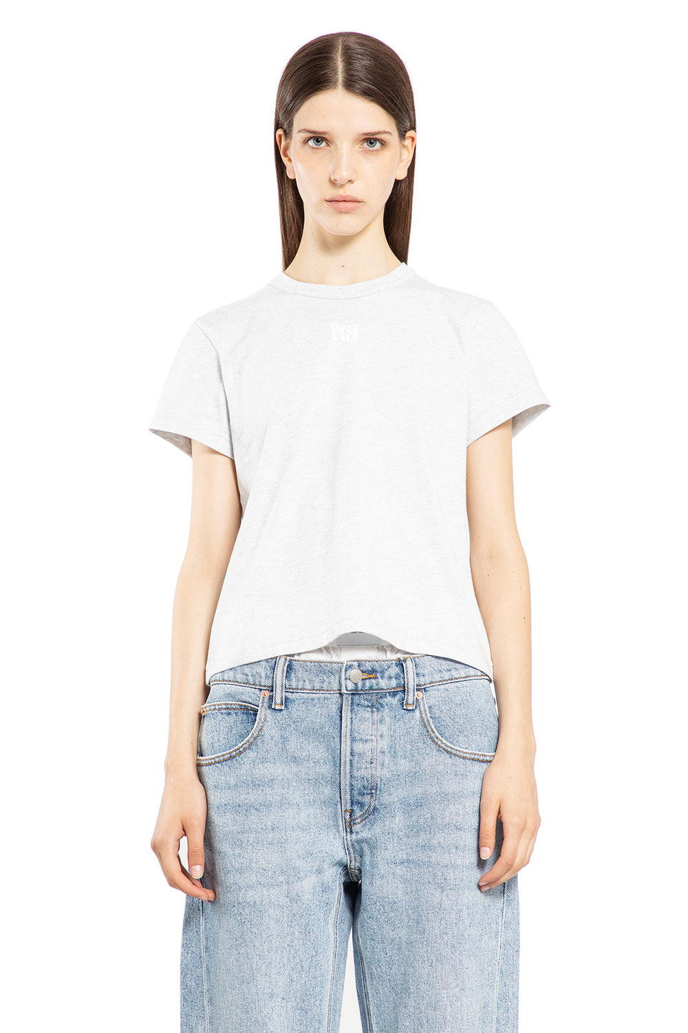 ALEXANDER WANG WOMAN GREY T-SHIRTS & TANK TOPS