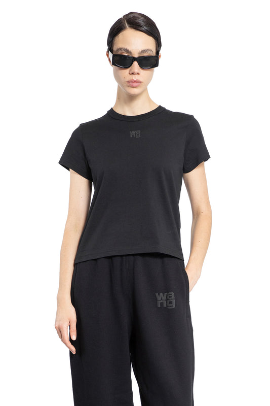 ALEXANDER WANG WOMAN BLACK T-SHIRTS & TANK TOPS