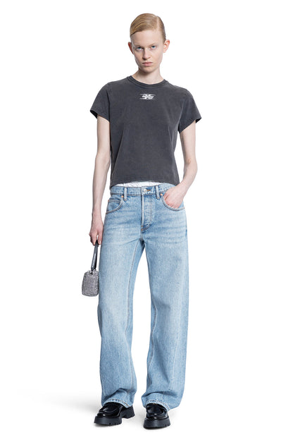 ALEXANDER WANG WOMAN GREY T-SHIRTS & TANK TOPS