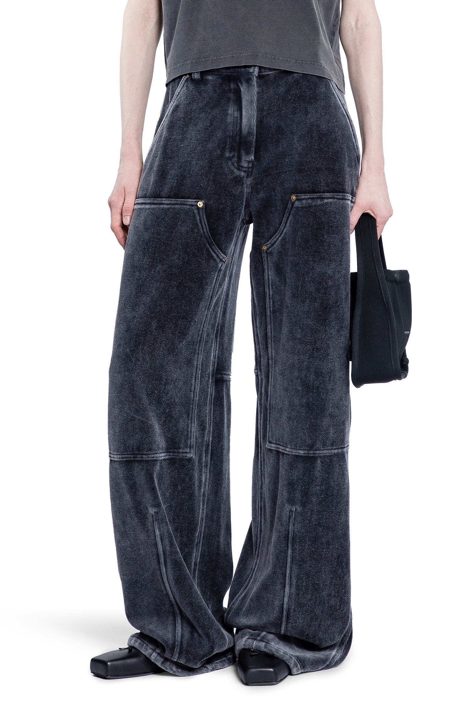 ALEXANDER WANG WOMAN GREY TROUSERS