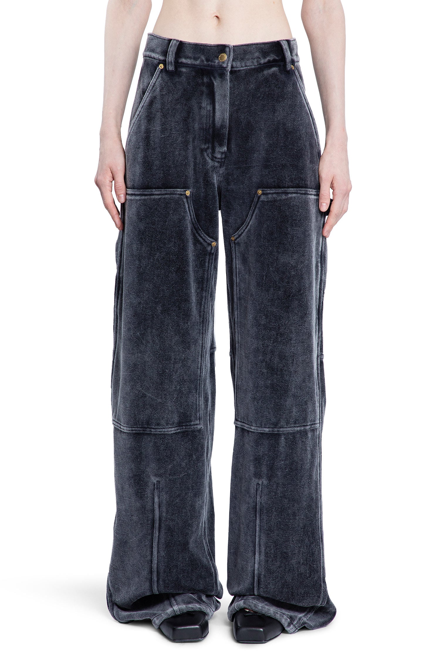 ALEXANDER WANG WOMAN GREY TROUSERS