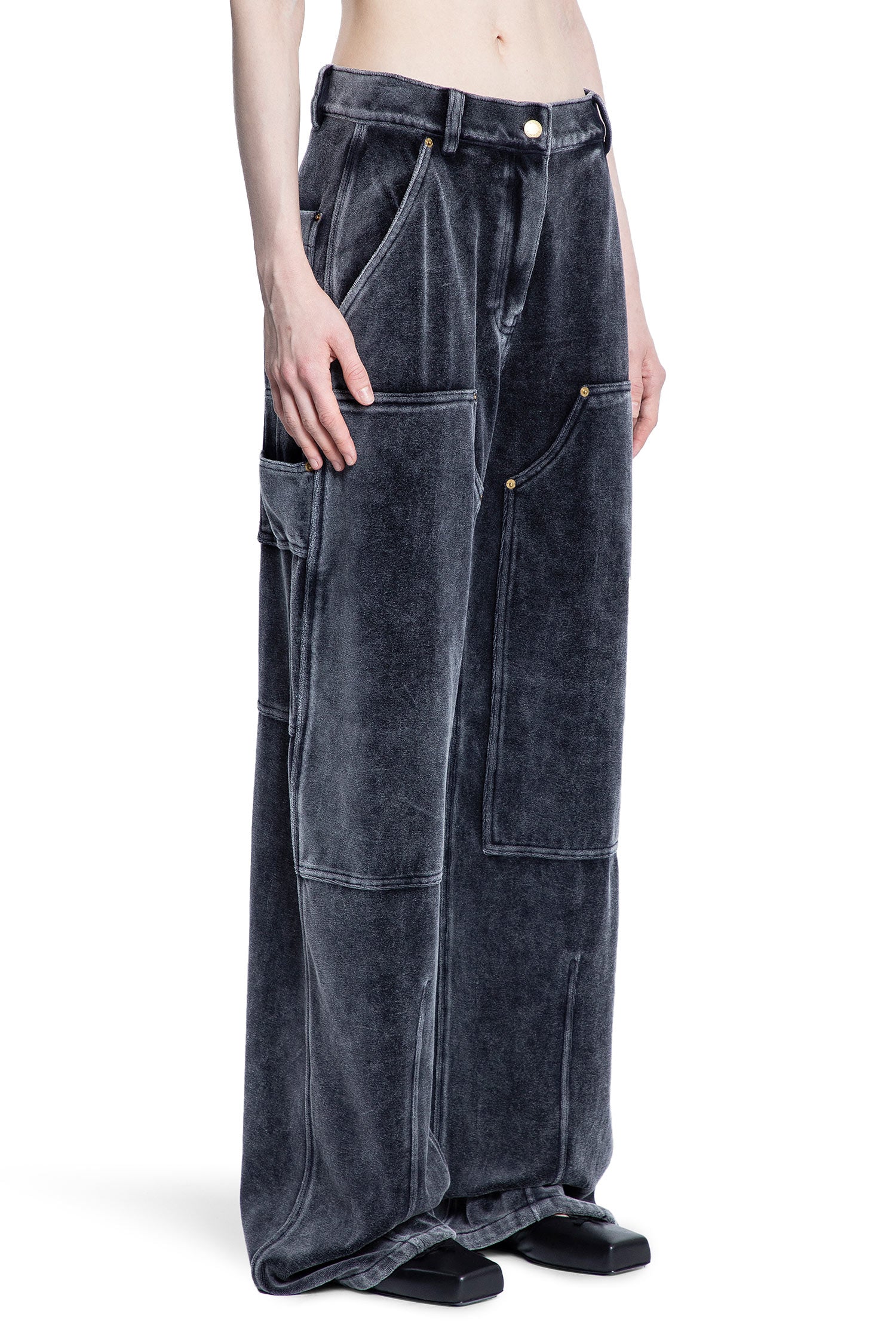 ALEXANDER WANG WOMAN GREY TROUSERS