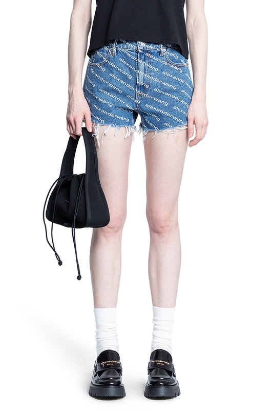 ALEXANDER WANG WOMAN BLUE SHORTS