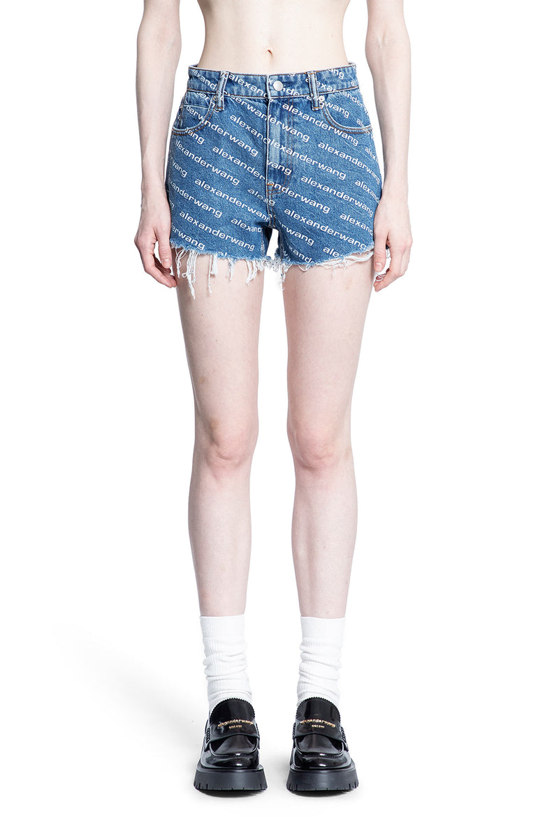 ALEXANDER WANG WOMAN BLUE SHORTS