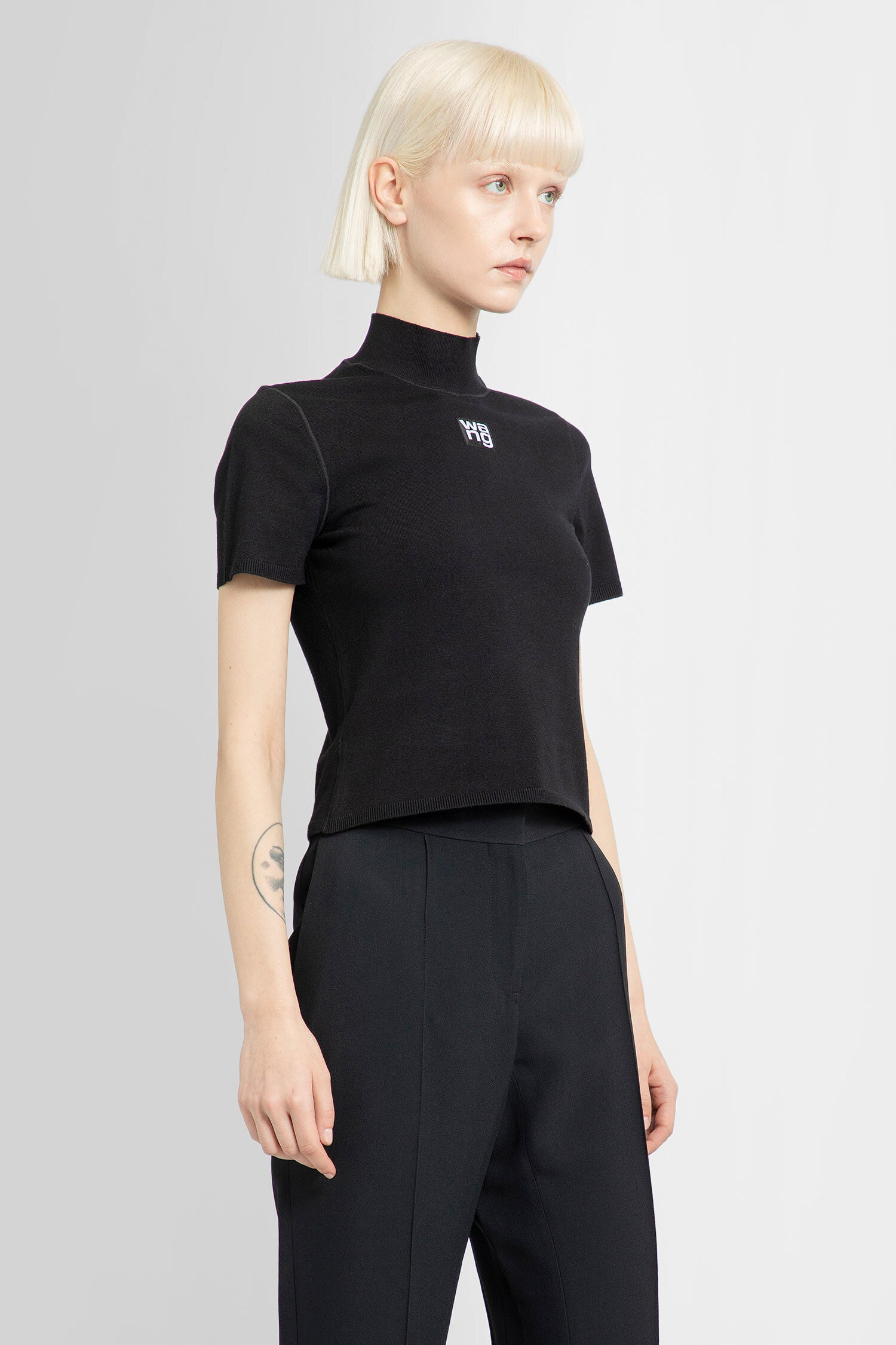 ALEXANDER WANG WOMAN BLACK T-SHIRTS