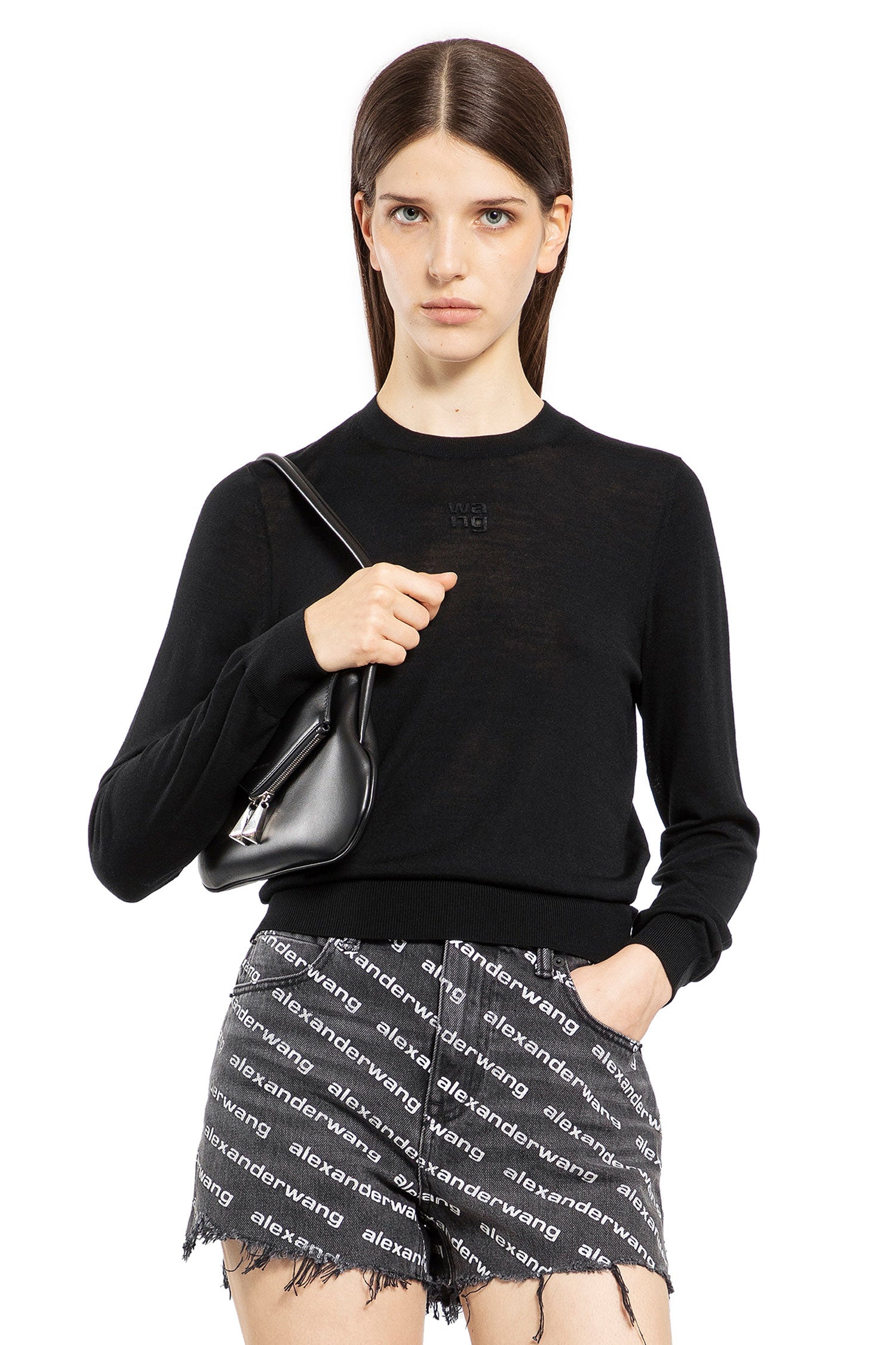 ALEXANDER WANG WOMAN BLACK KNITWEAR