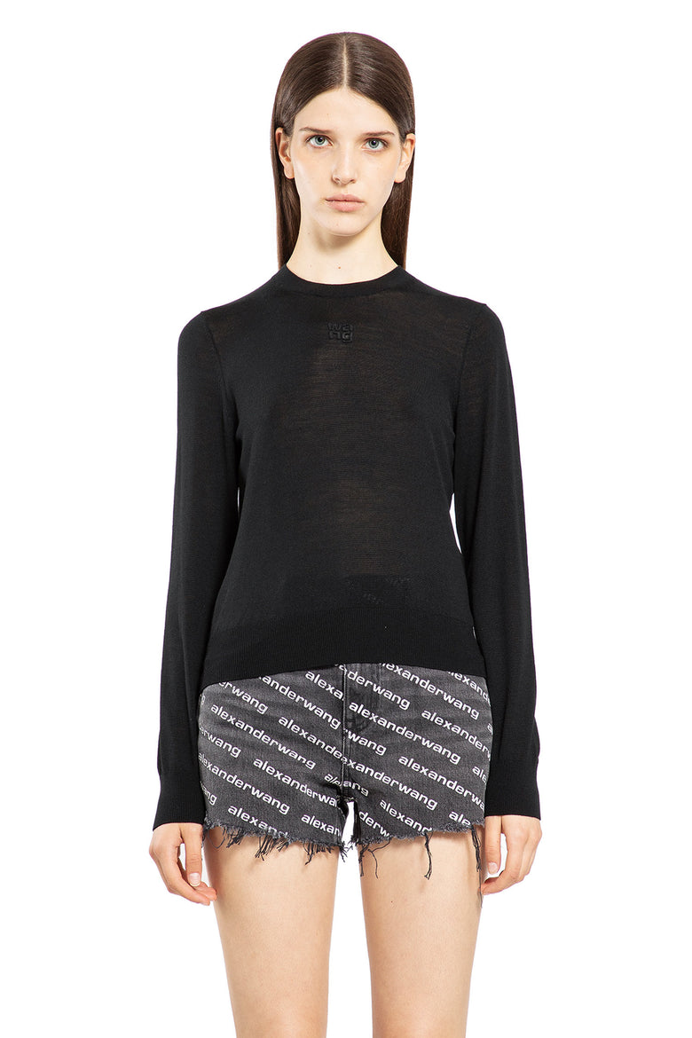 ALEXANDER WANG WOMAN BLACK KNITWEAR