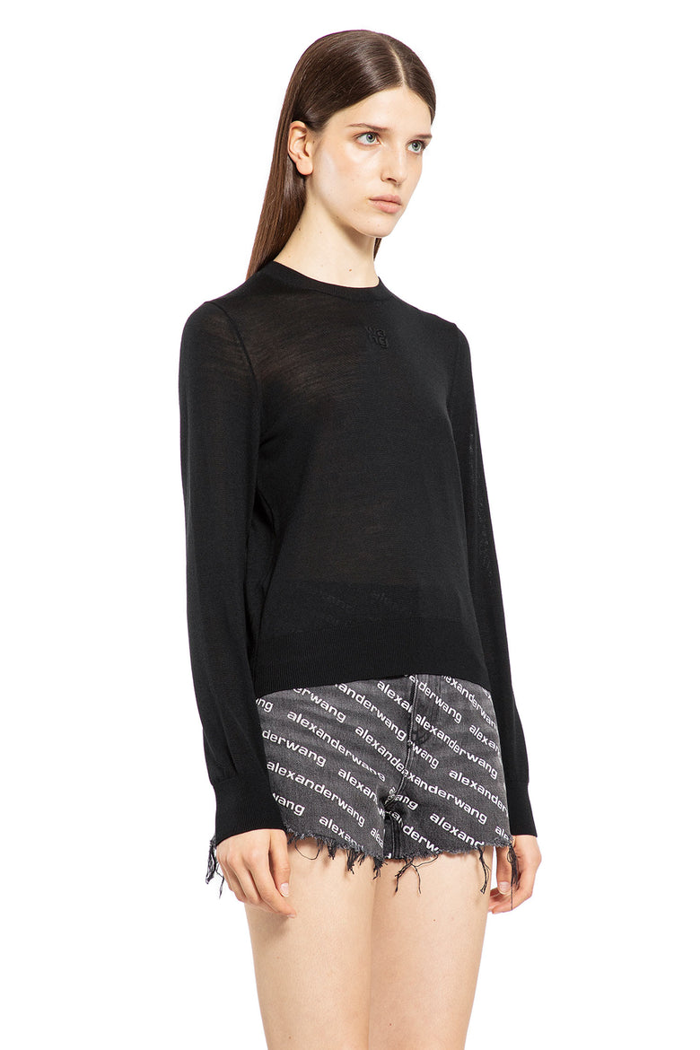 ALEXANDER WANG WOMAN BLACK KNITWEAR