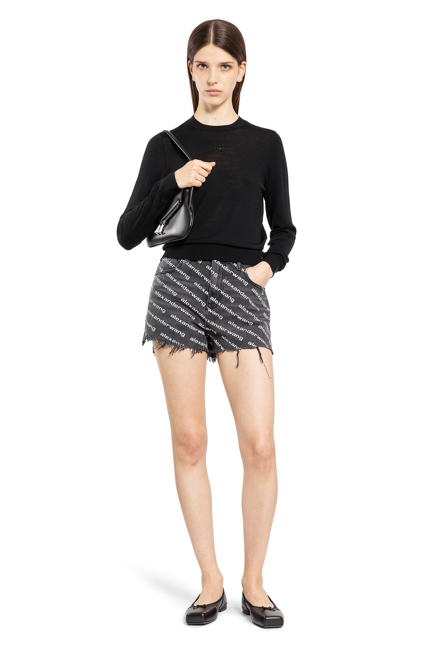 ALEXANDER WANG WOMAN BLACK KNITWEAR