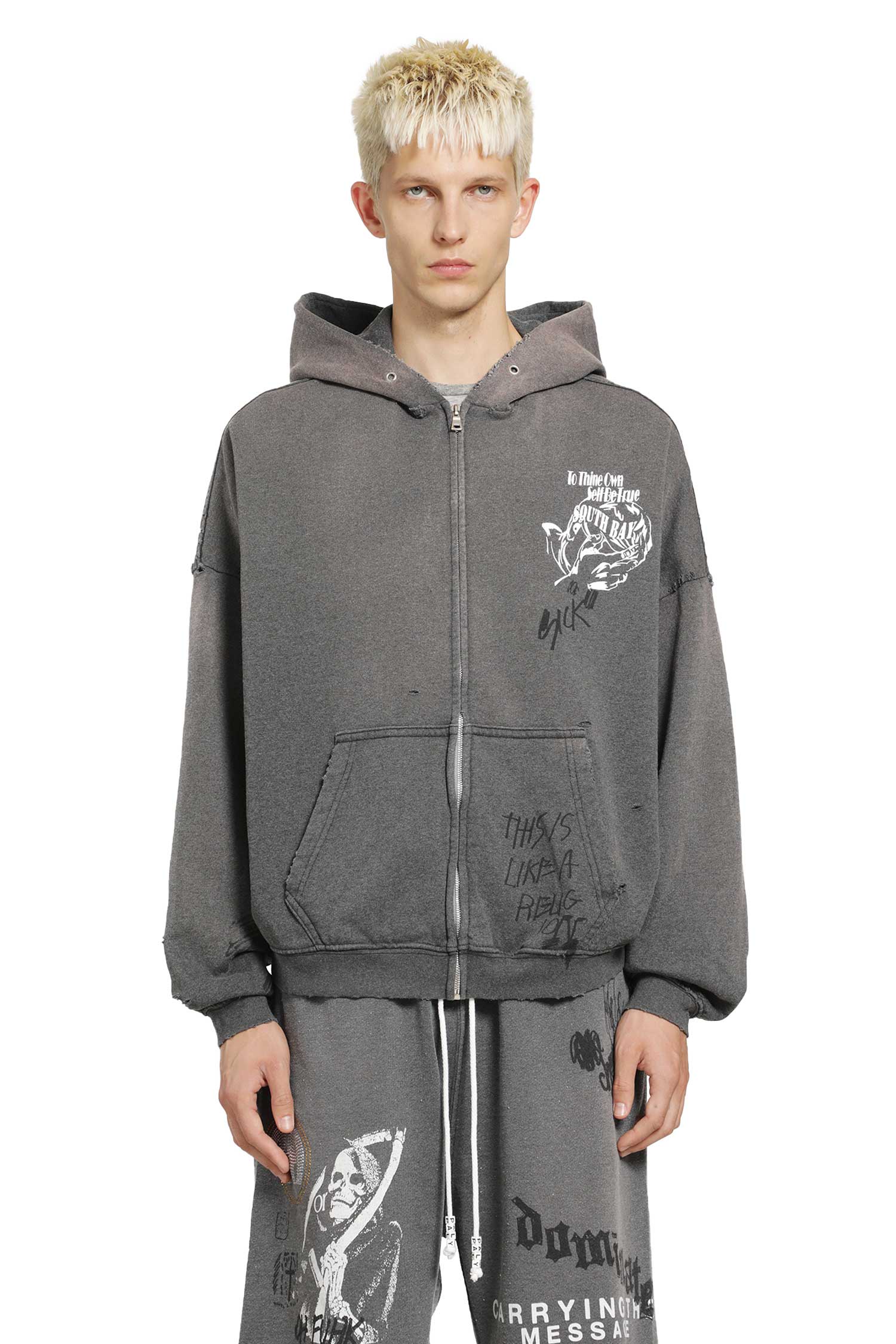 PALY HOLLYWOOD Carrying the Message Zip-Up Hoodie man