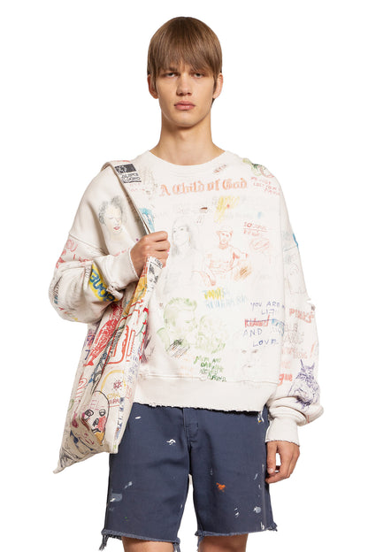 PALY HOLLYWOOD MAN OFF-WHITE SWEATSHIRTS