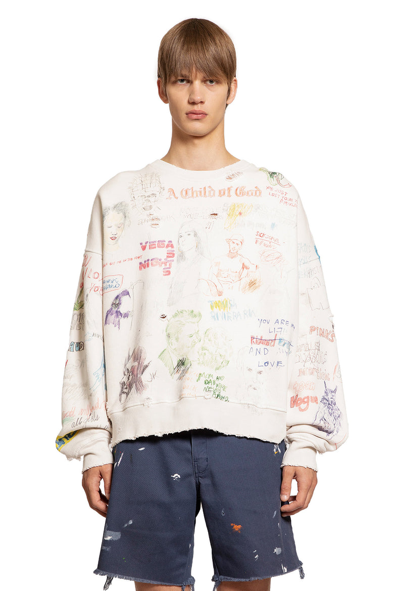 PALY HOLLYWOOD MAN OFF-WHITE SWEATSHIRTS