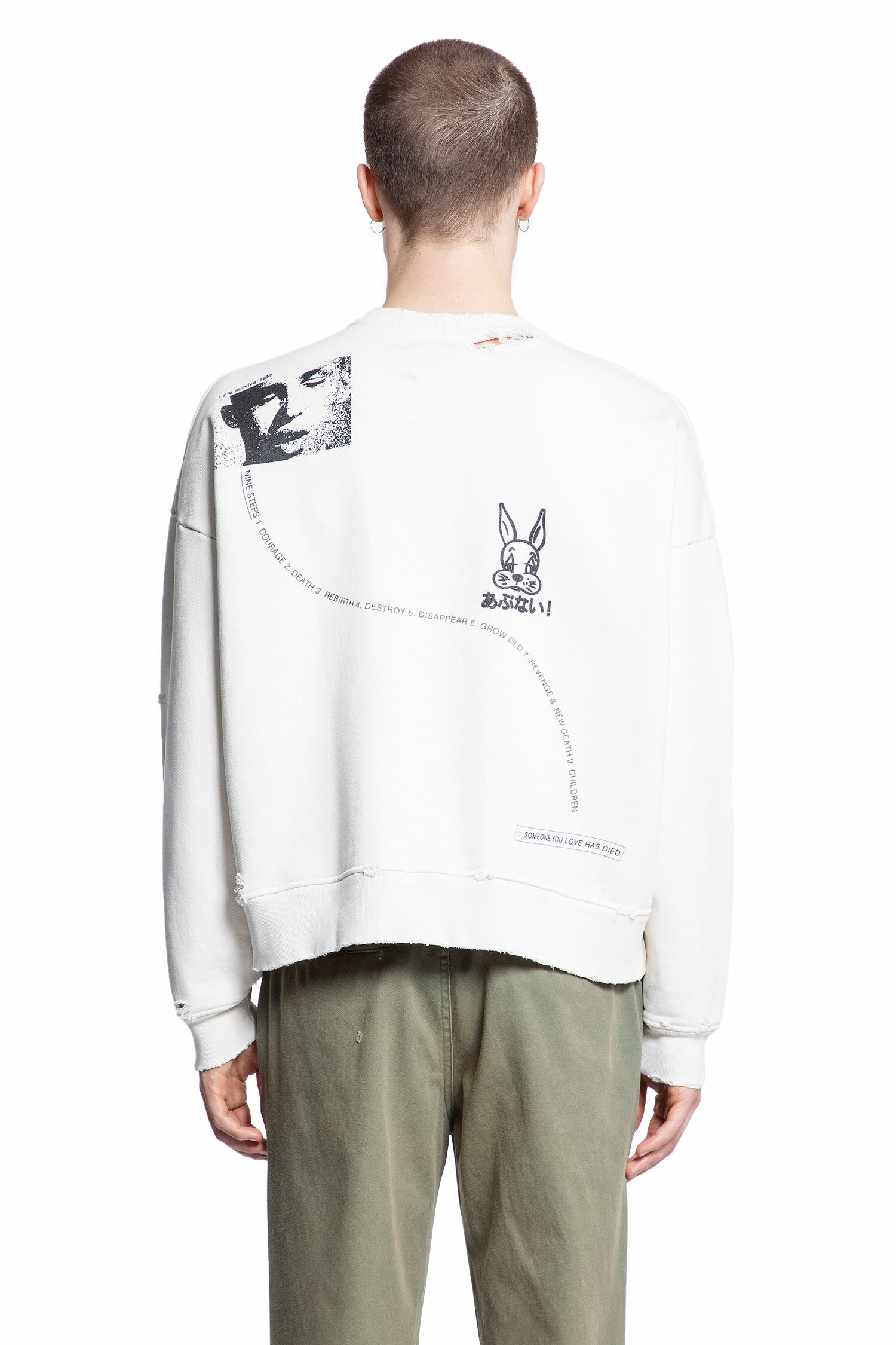 PALY HOLLYWOOD MAN WHITE SWEATSHIRTS