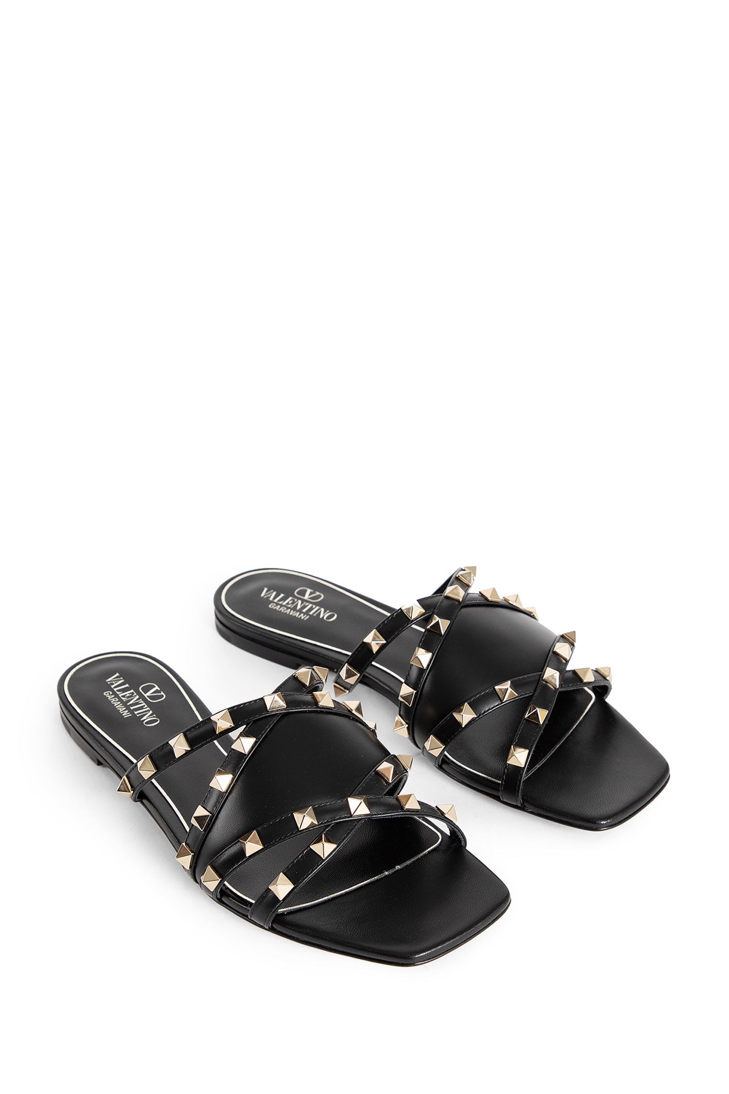 VALENTINO WOMAN BLACK SANDALS & SLIDES