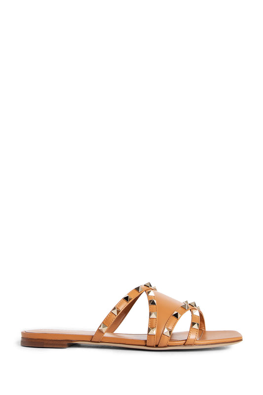 VALENTINO WOMAN BROWN SANDALS & SLIDES