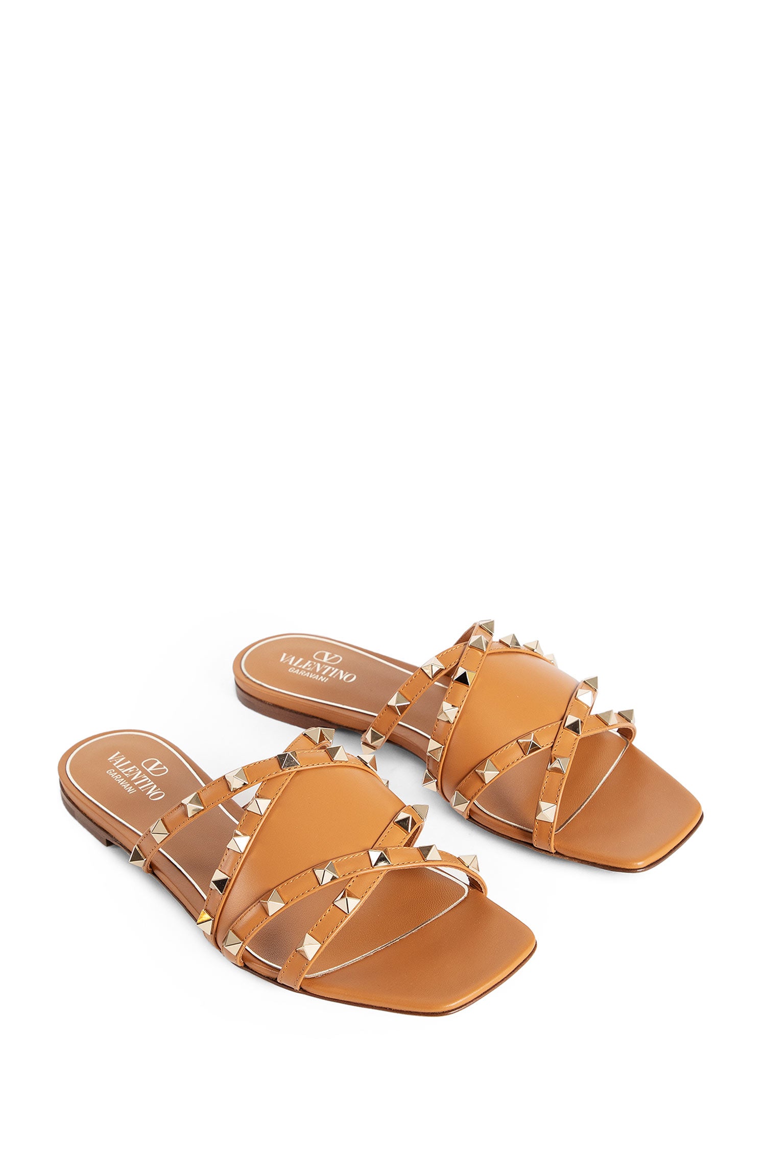 VALENTINO WOMAN BROWN SANDALS & SLIDES