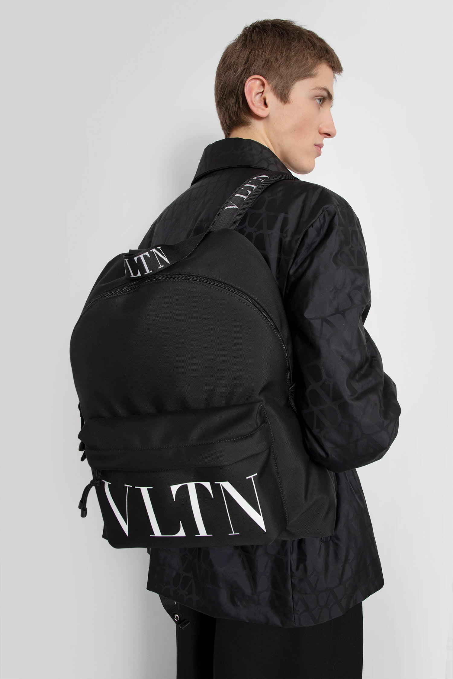 VALENTINO MAN BLACK&WHITE BACKPACKS