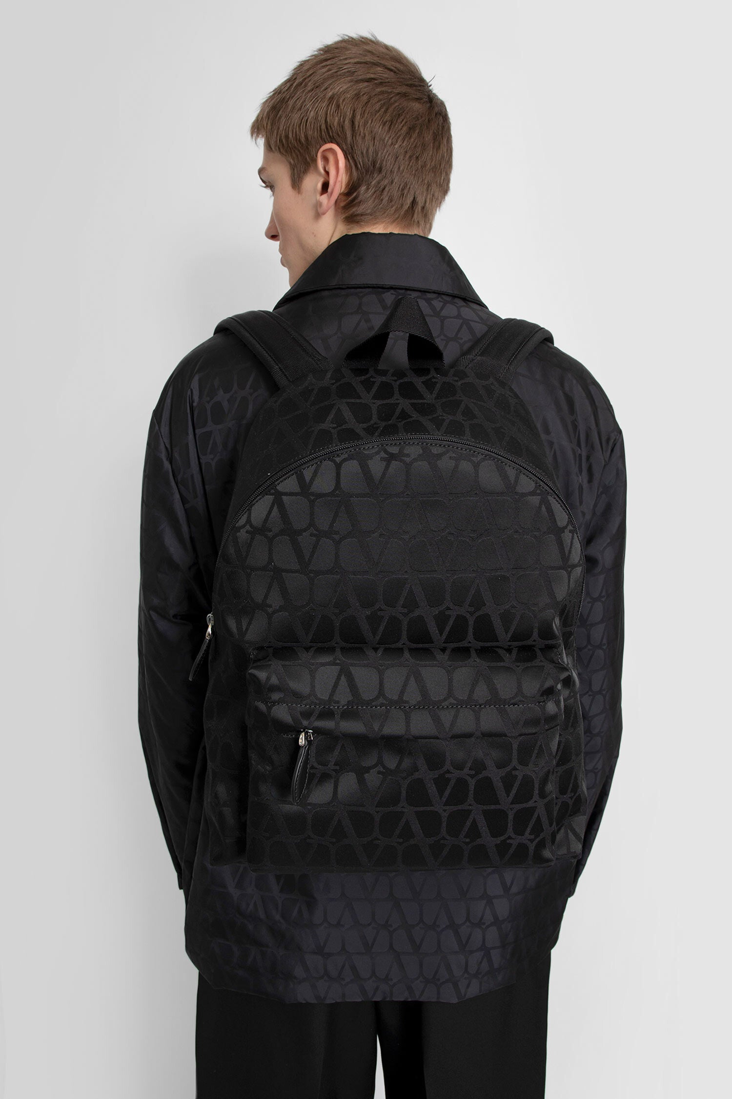 VALENTINO MAN BLACK BACKPACKS