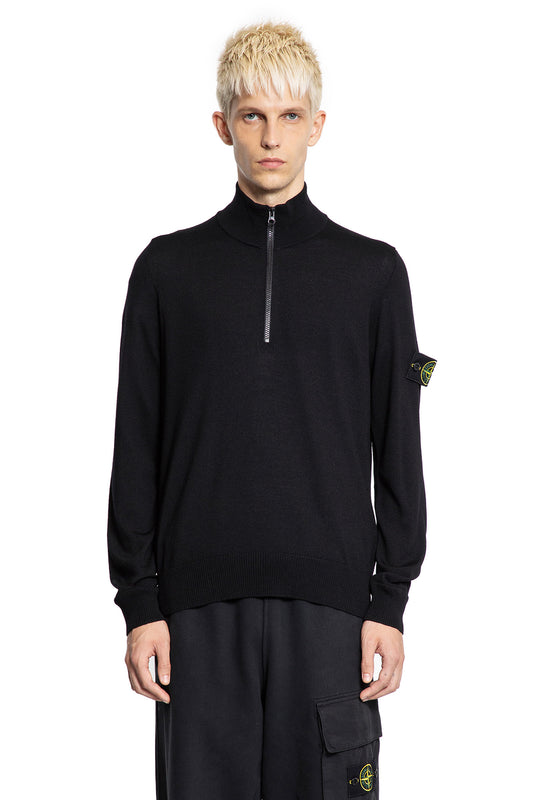 STONE ISLAND MAN BLACK SWEATSHIRTS