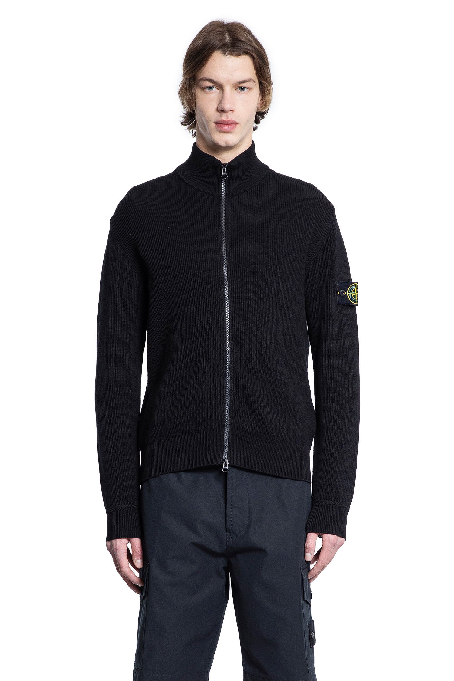 STONE ISLAND MAN BLACK KNITWEAR