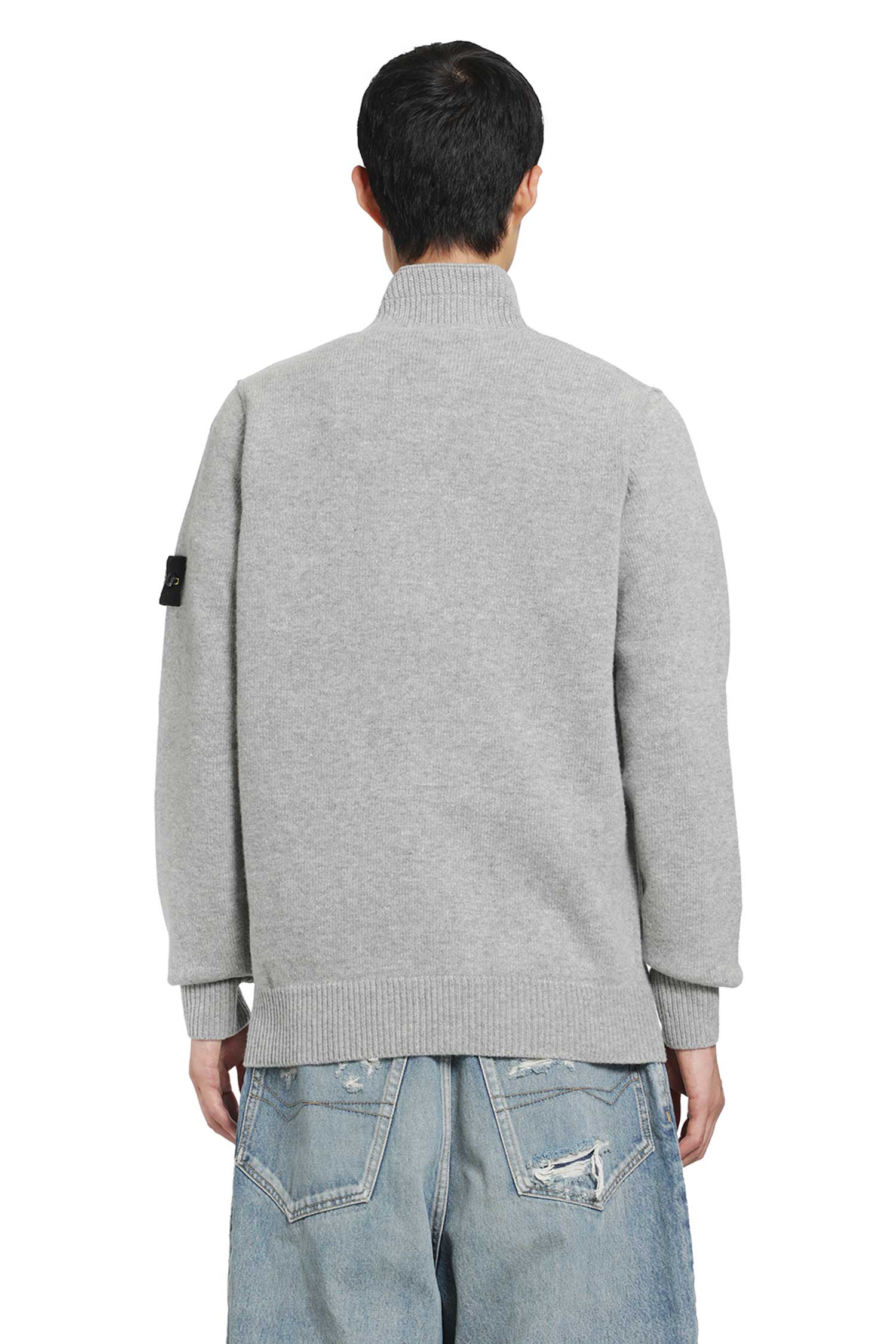 STONE ISLAND 5100040 Lambswool Half-Zip Sweater man