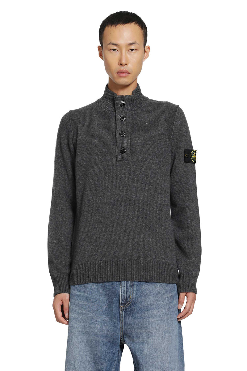 STONE ISLAND 5100040 Lambswool Half-Zip Jumper man