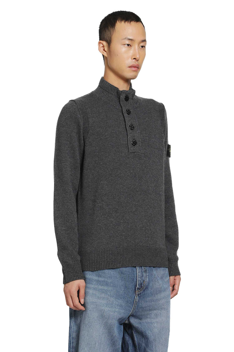 STONE ISLAND 5100040 Lambswool Half-Zip Jumper man