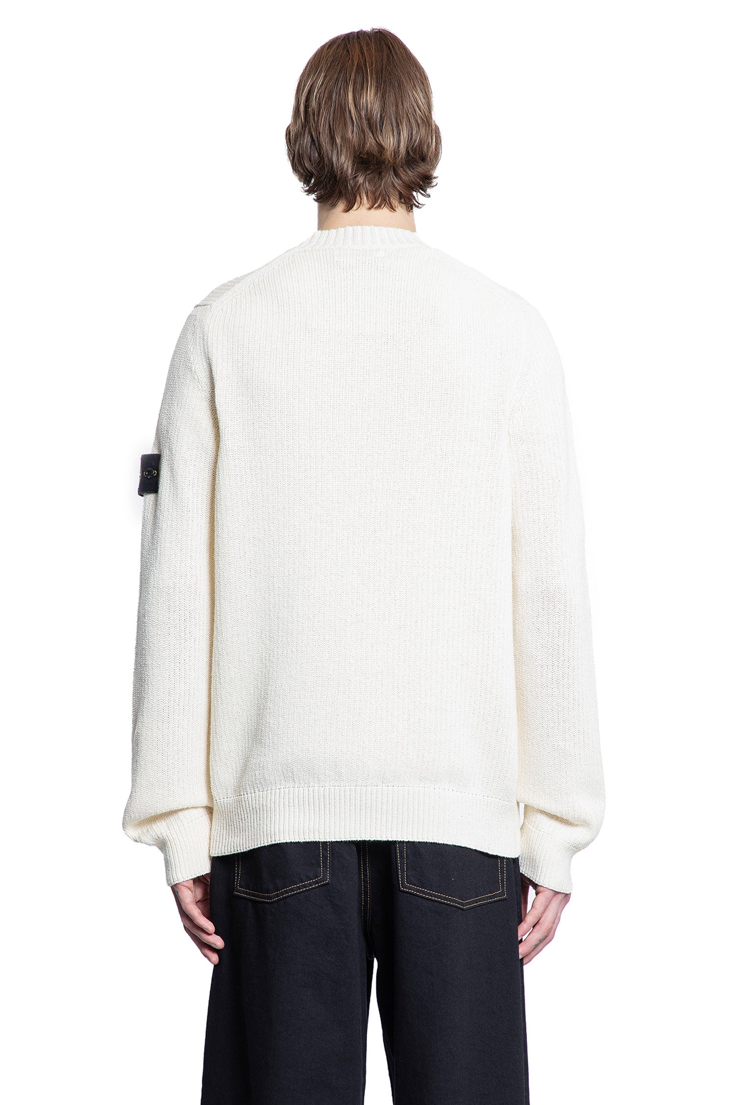 STONE ISLAND MAN WHITE KNITWEAR