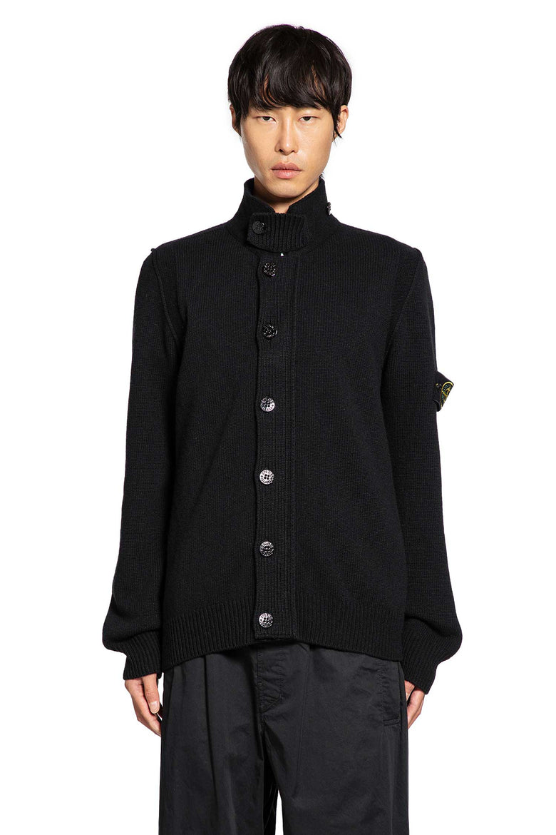 
              STONE ISLAND High Neck Wool Blend Cardigan man
            