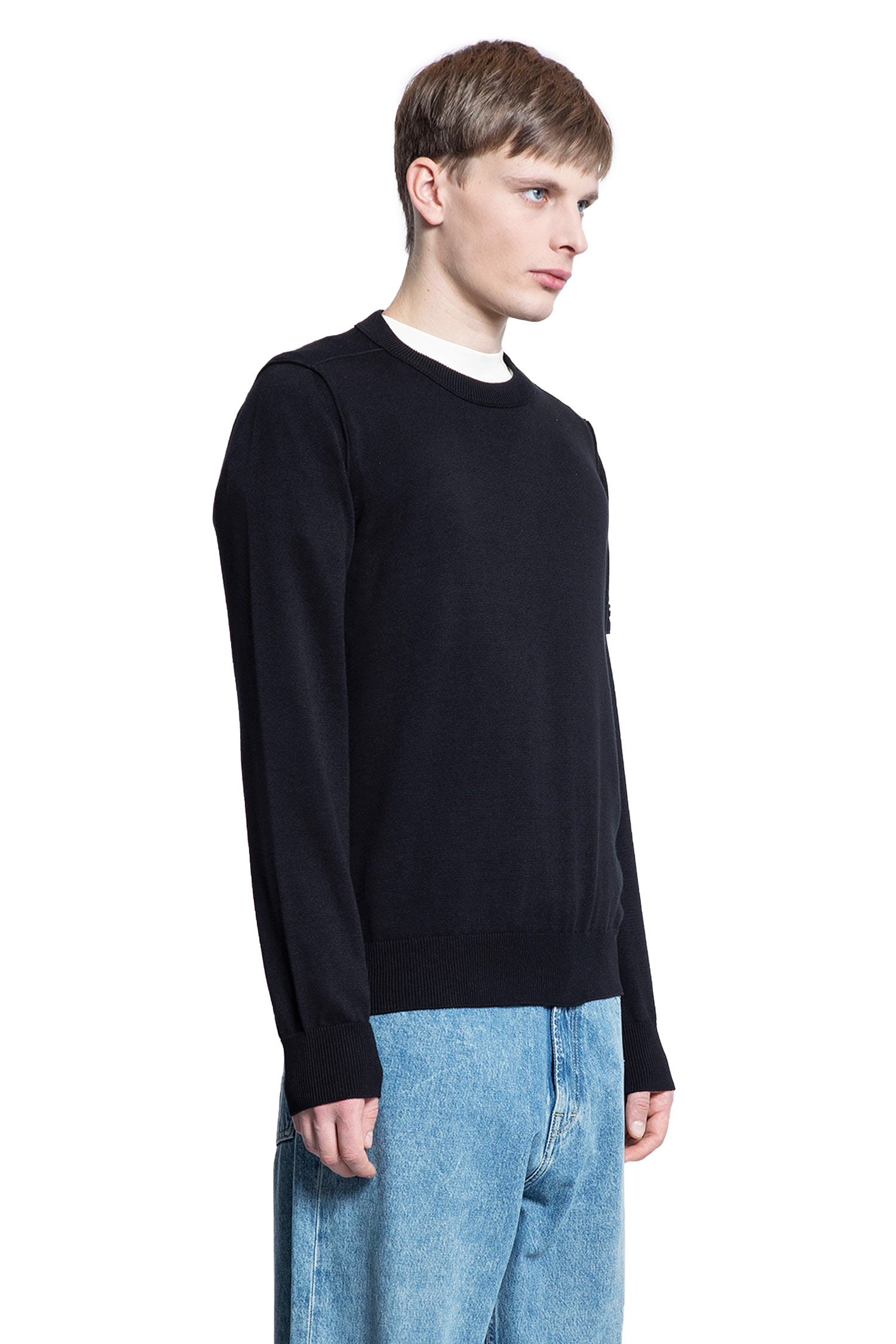 STONE ISLAND MAN BLACK KNITWEAR