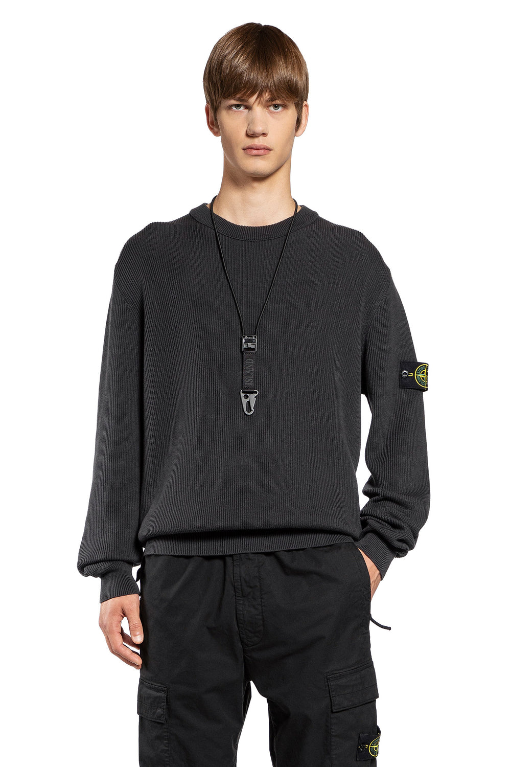 STONE ISLAND MAN GREY KNITWEAR