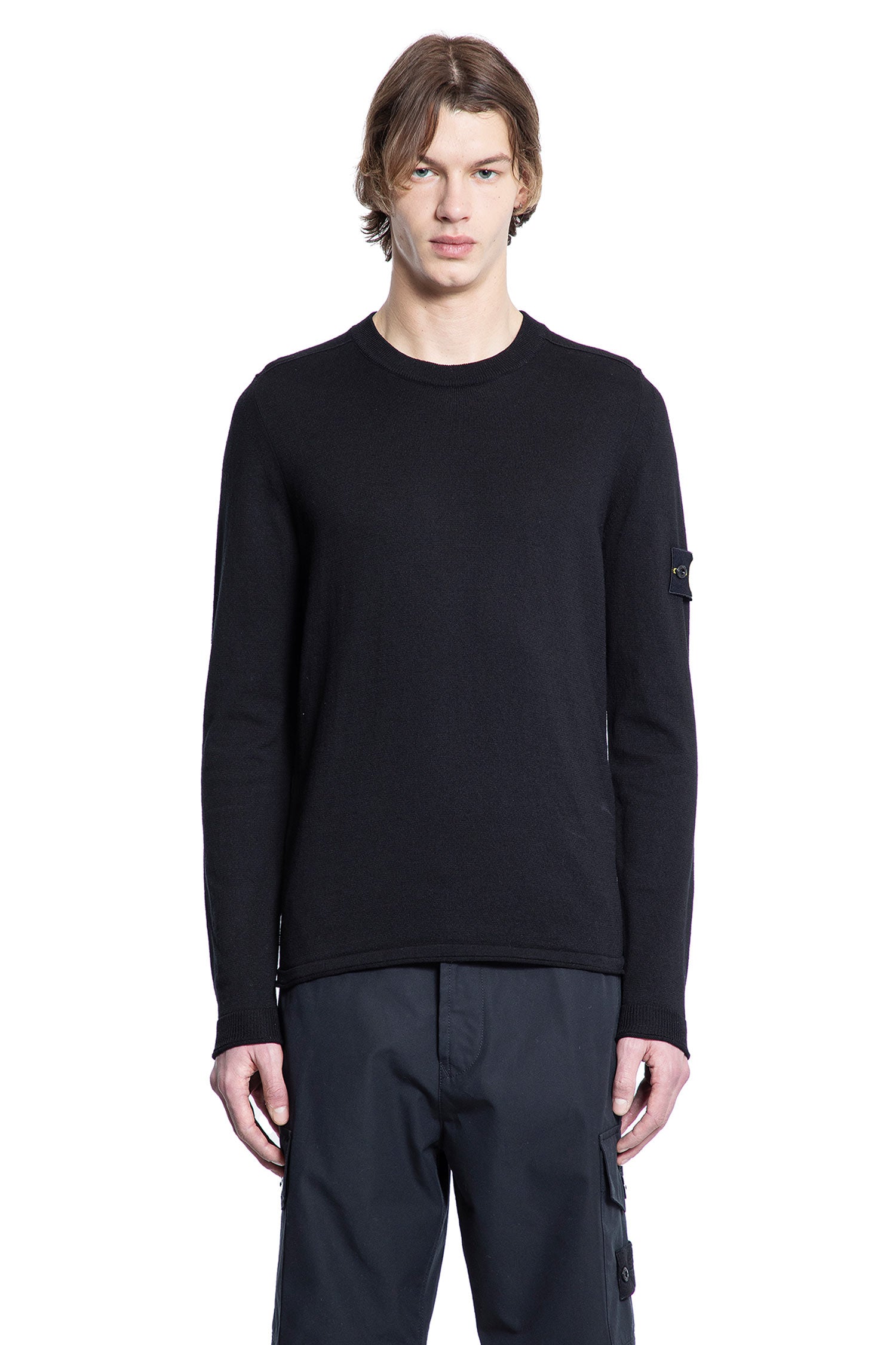 STONE ISLAND MAN BLACK KNITWEAR