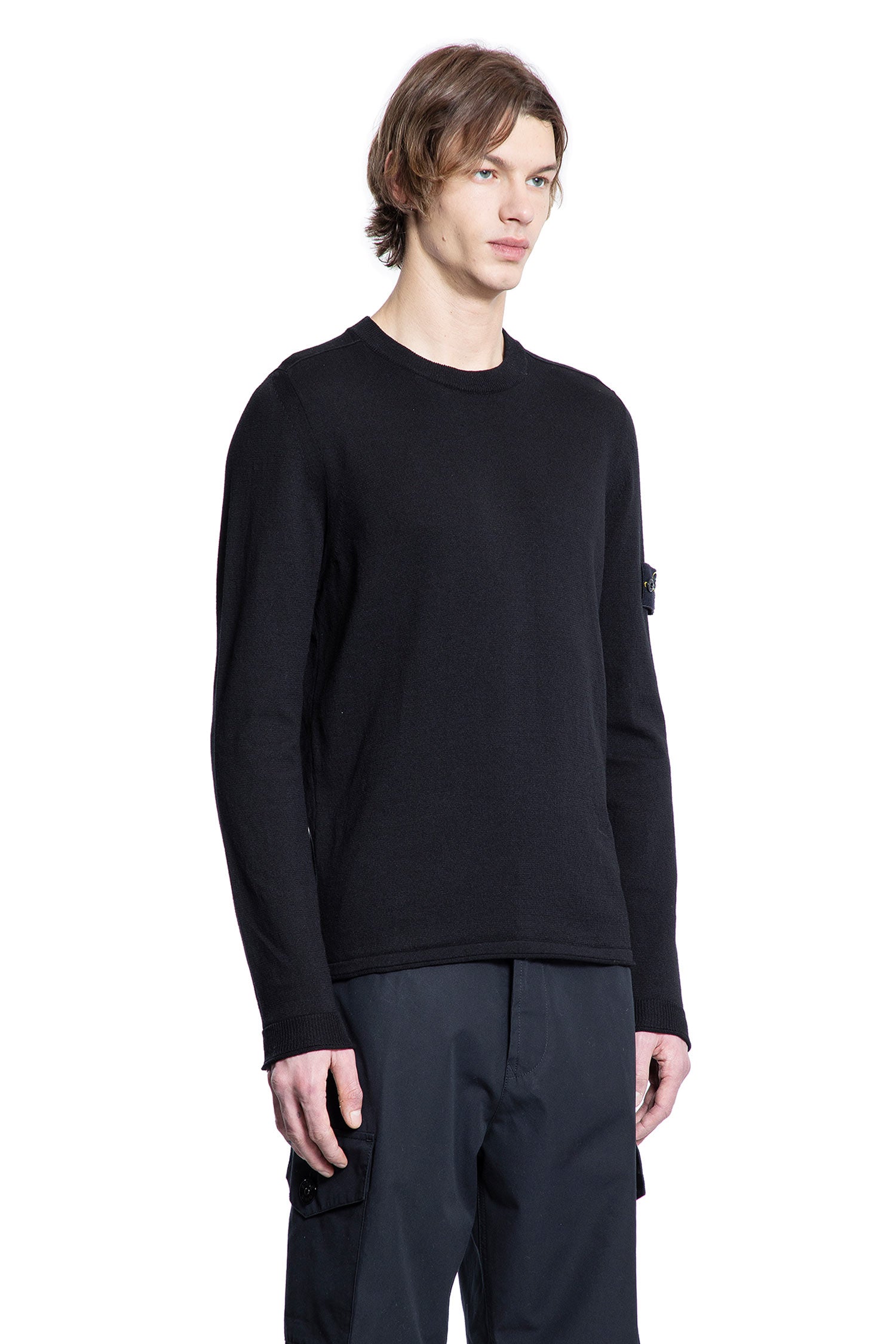 STONE ISLAND MAN BLACK KNITWEAR