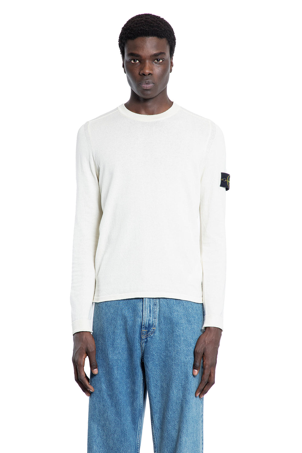 STONE ISLAND MAN OFF-WHITE KNITWEAR