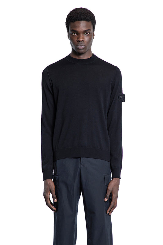 STONE ISLAND MAN BLACK KNITWEAR