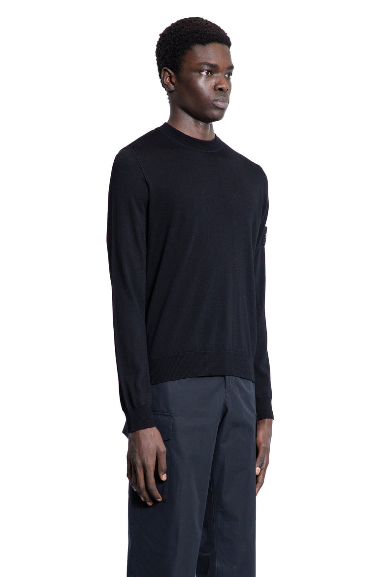 STONE ISLAND MAN BLACK KNITWEAR