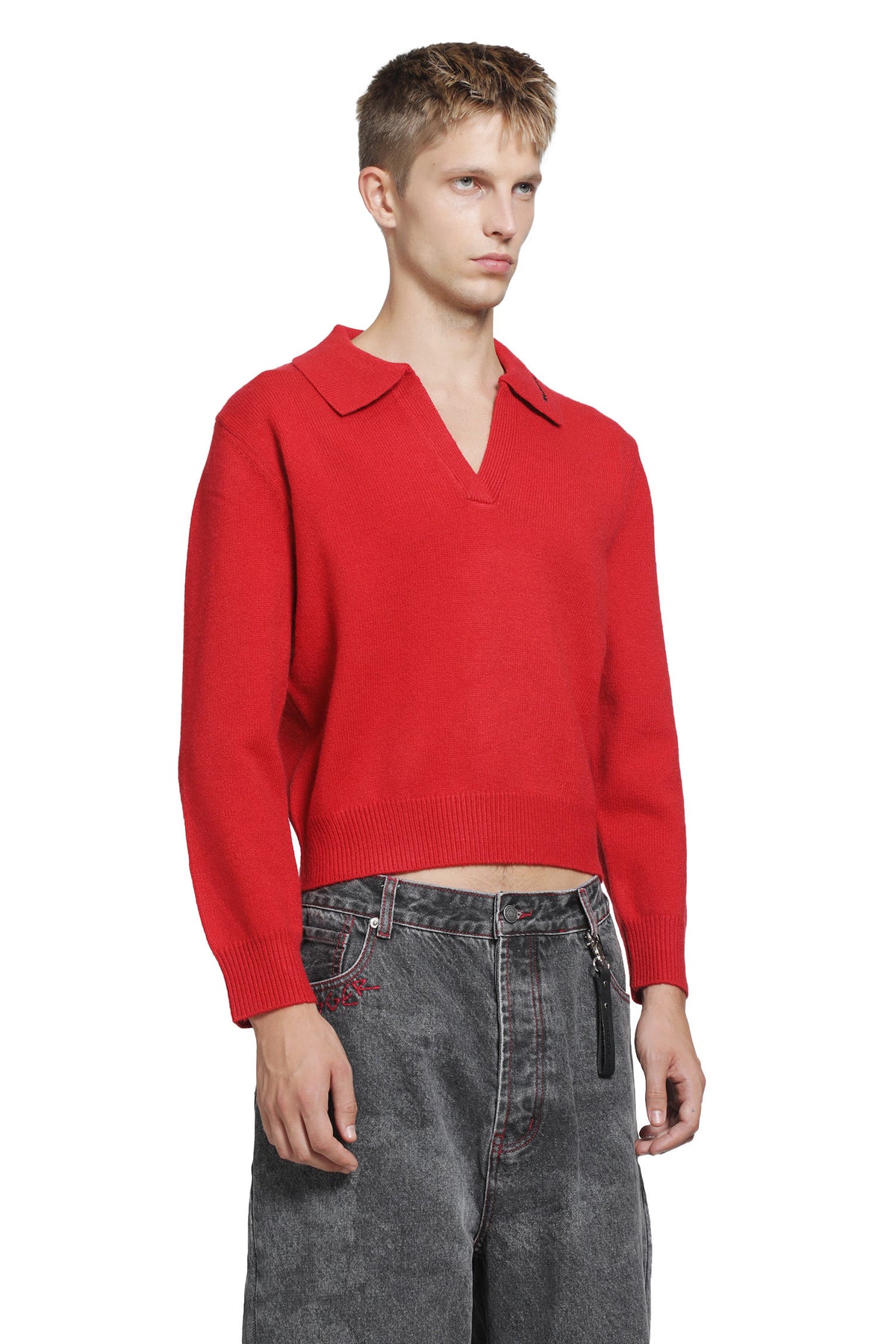Croped Knit Polo
