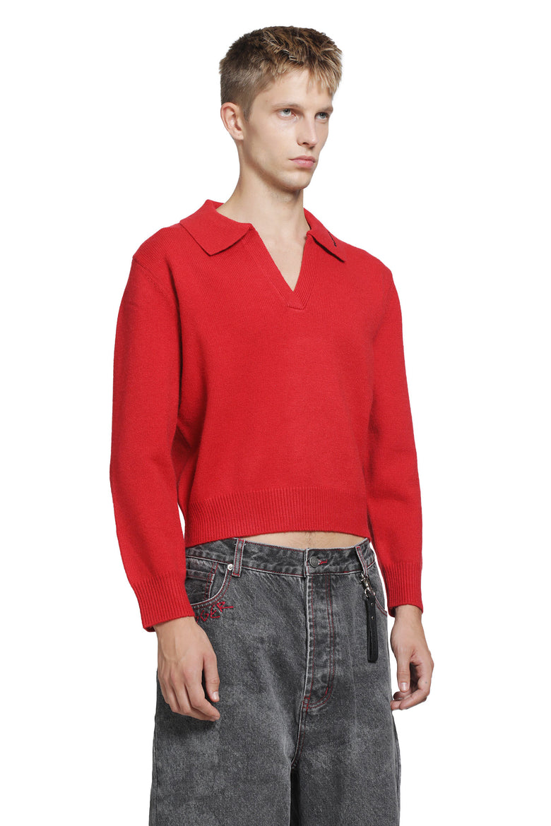 DAGGER Croped Knit Polo man