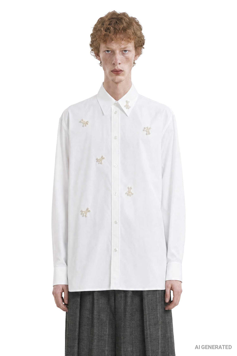 SIMONE ROCHA Turbo Beaded Easy Shirt man