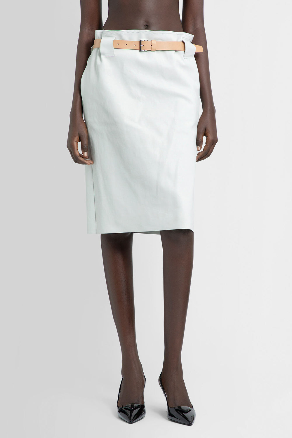 PRADA WOMAN OFF-WHITE SKIRTS