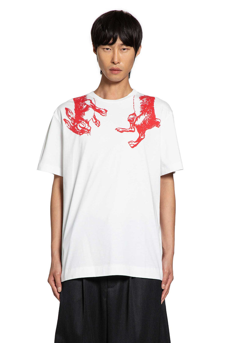 Hare Ilustration Print T-Shirt - Antonioli.eu