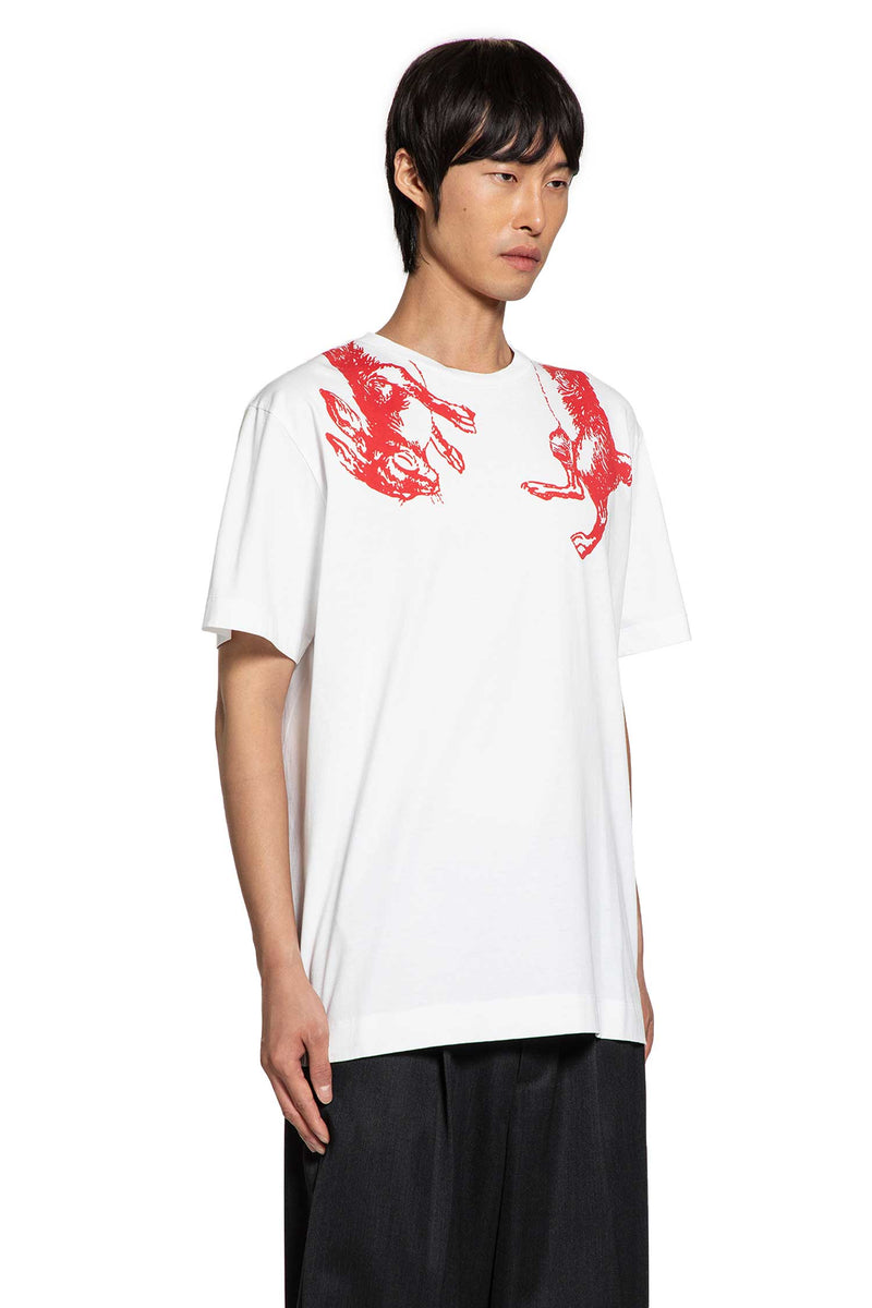 Hare Ilustration Print T-Shirt - Antonioli.eu
