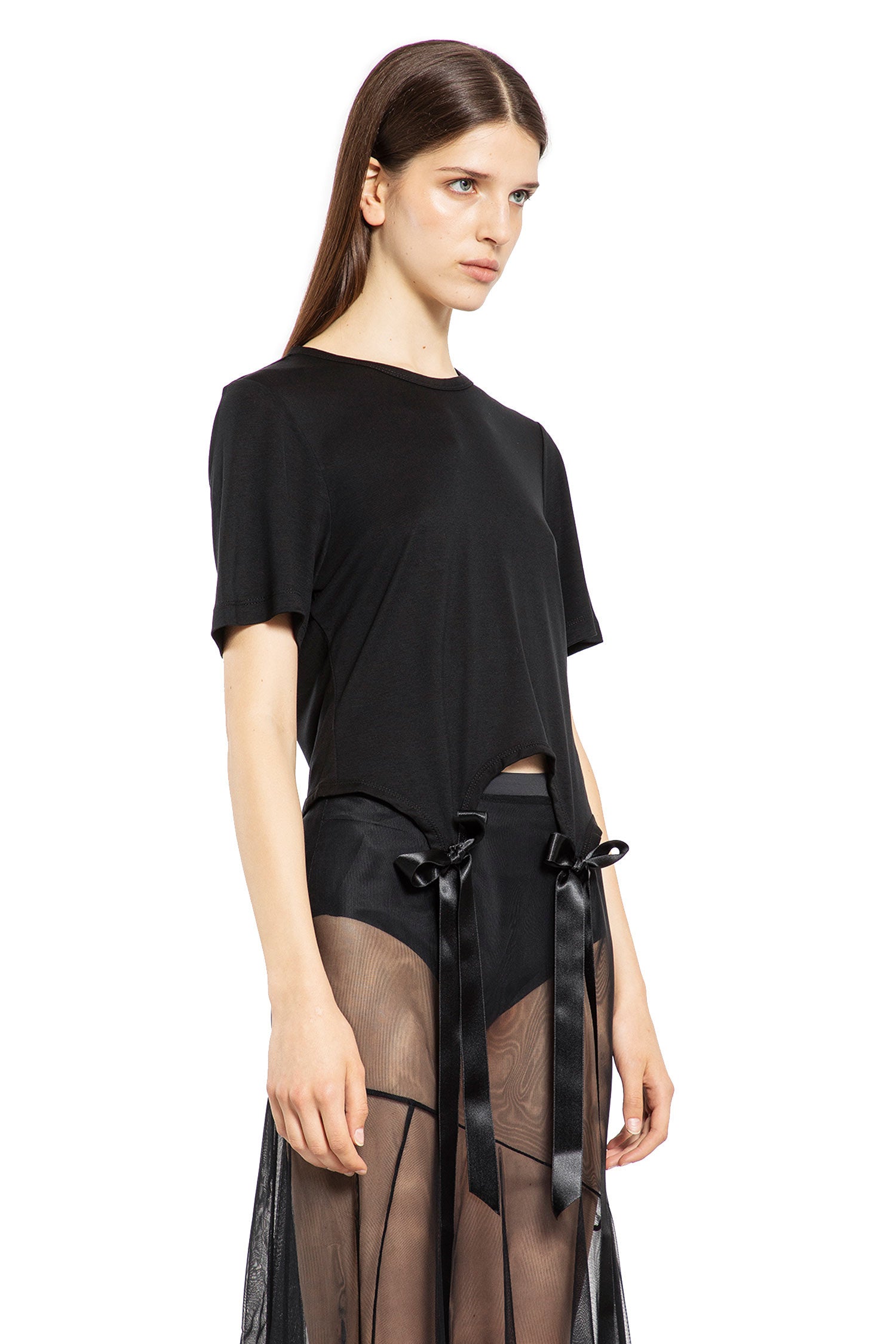 SIMONE ROCHA WOMAN BLACK T-SHIRTS