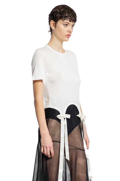 SIMONE ROCHA WOMAN WHITE T-SHIRTS & TANK TOPS