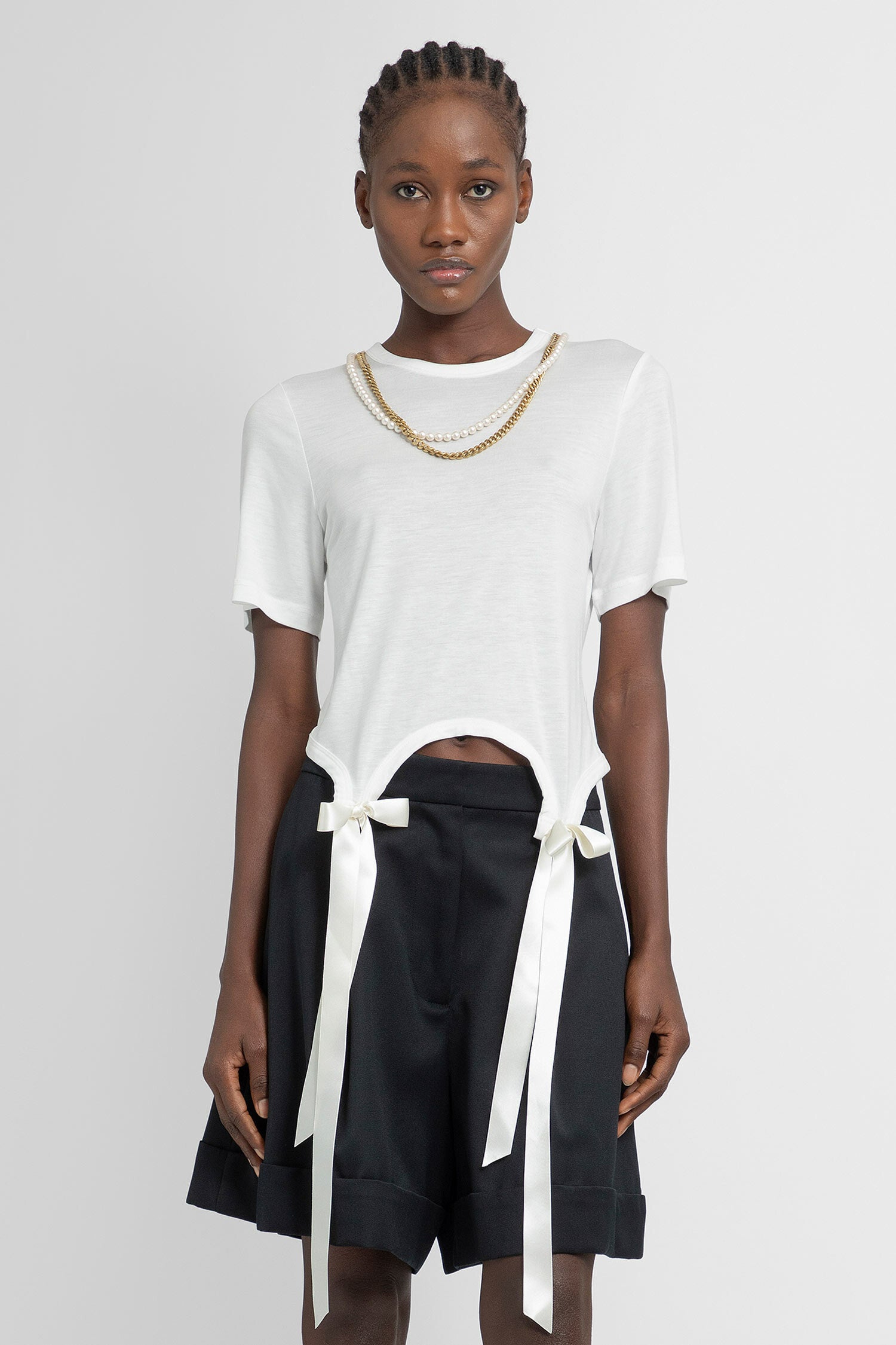 SIMONE ROCHA WOMAN WHITE T-SHIRTS & TANK TOPS