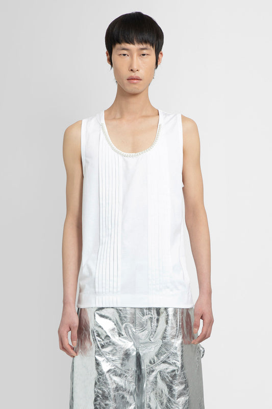 SIMONE ROCHA MAN WHITE T-SHIRTS & TANK TOPS