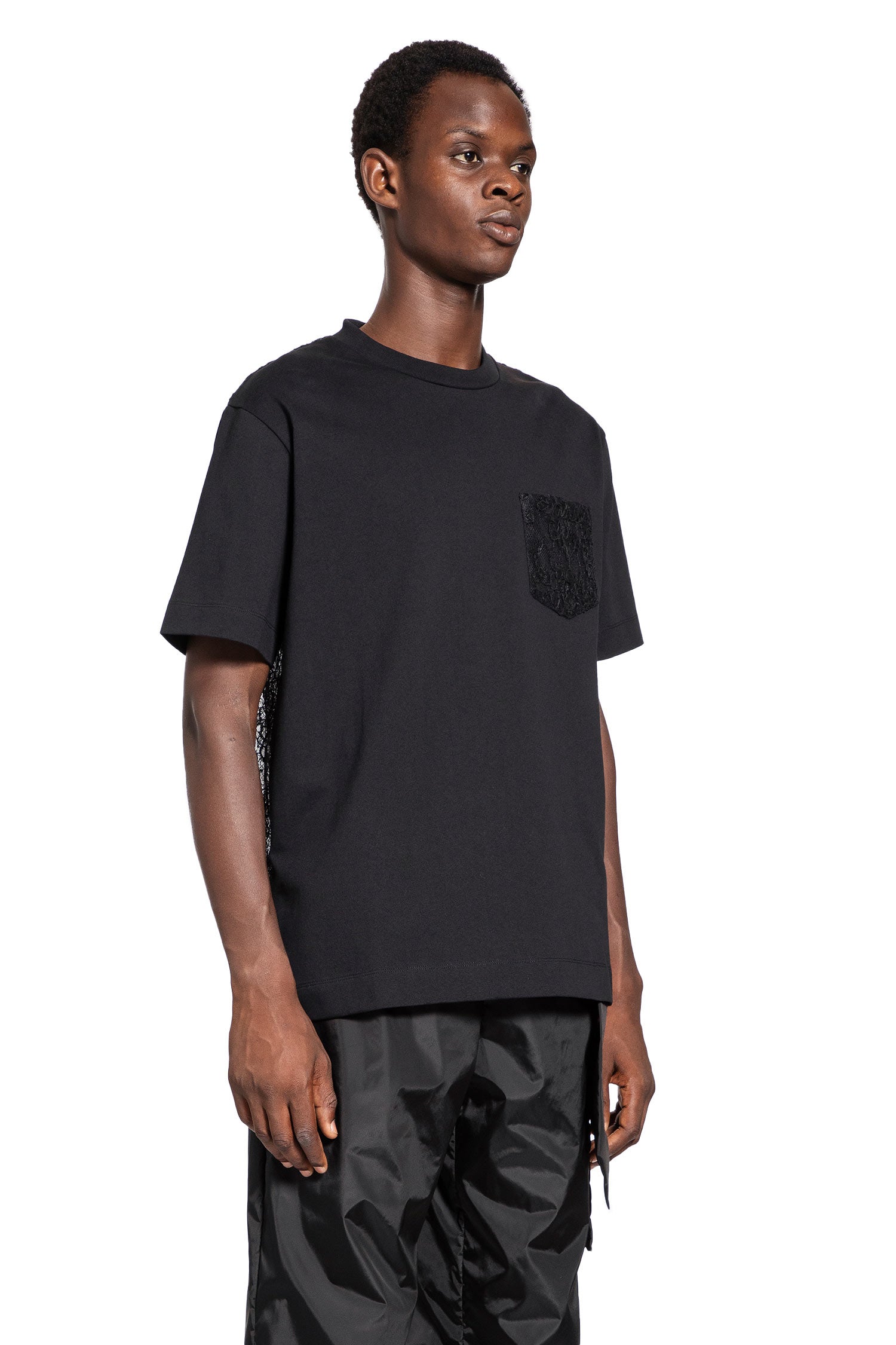 SIMONE ROCHA MAN BLACK T-SHIRTS & TANK TOPS