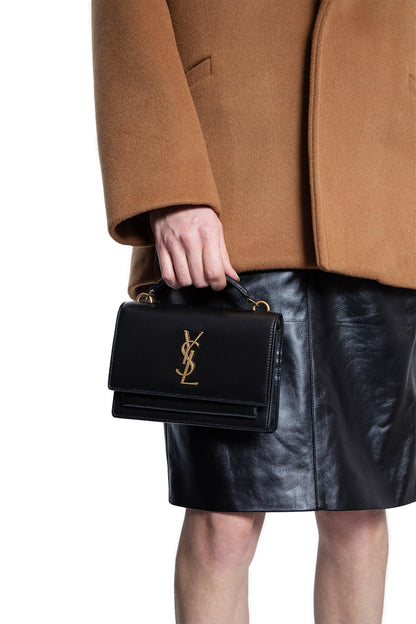 SAINT LAURENT WOMAN BLACK TOP HANDLE BAGS - Antonioli.eu