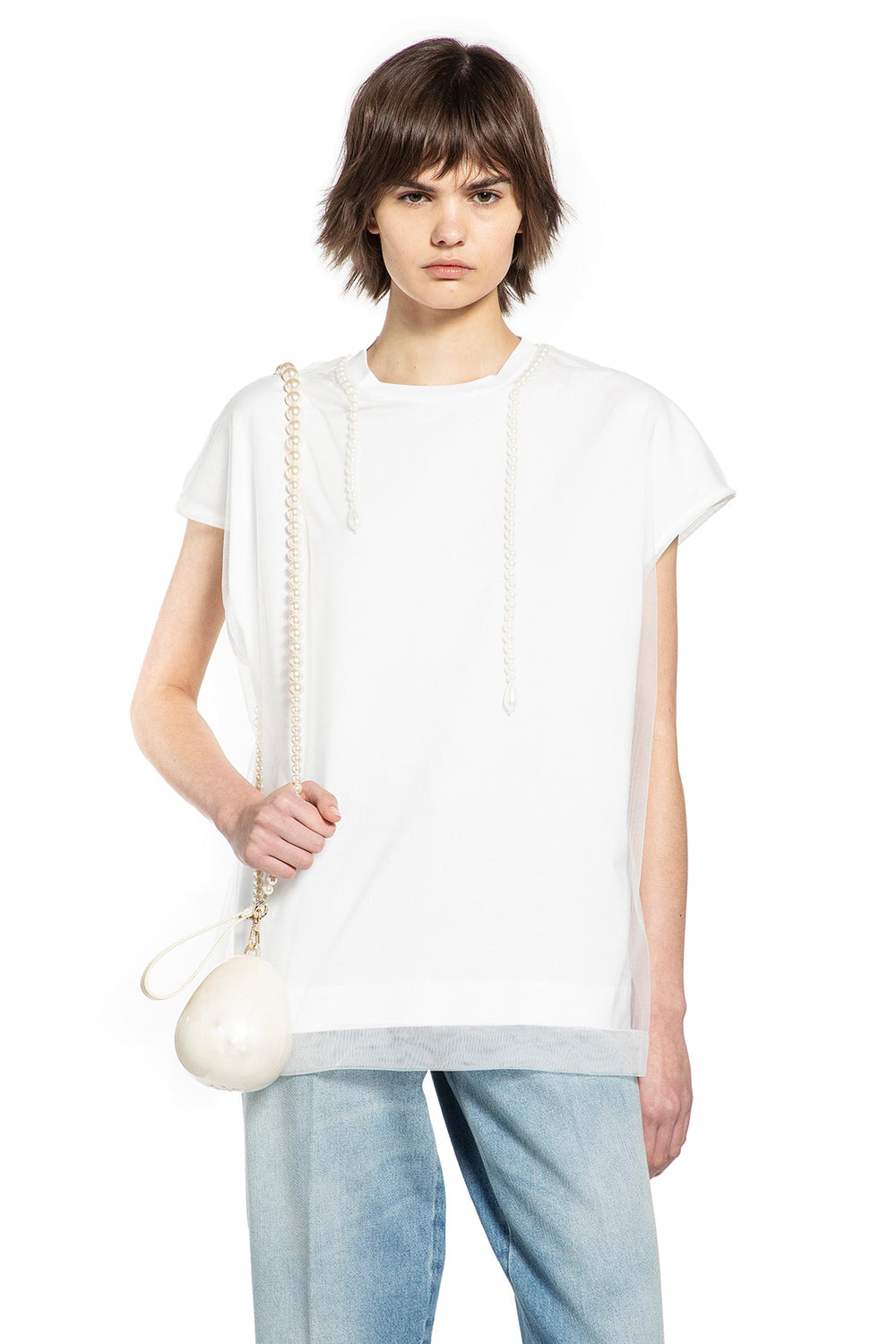 SIMONE ROCHA Layered Liquid Smock T-Shirt woman