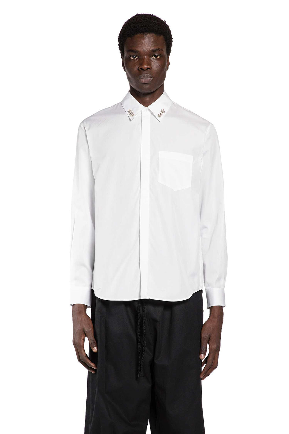 SIMONE ROCHA Classic Shirt with Embroidery man